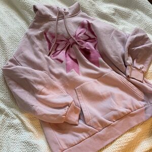 Women’s xxl Pink Bow Hoodie